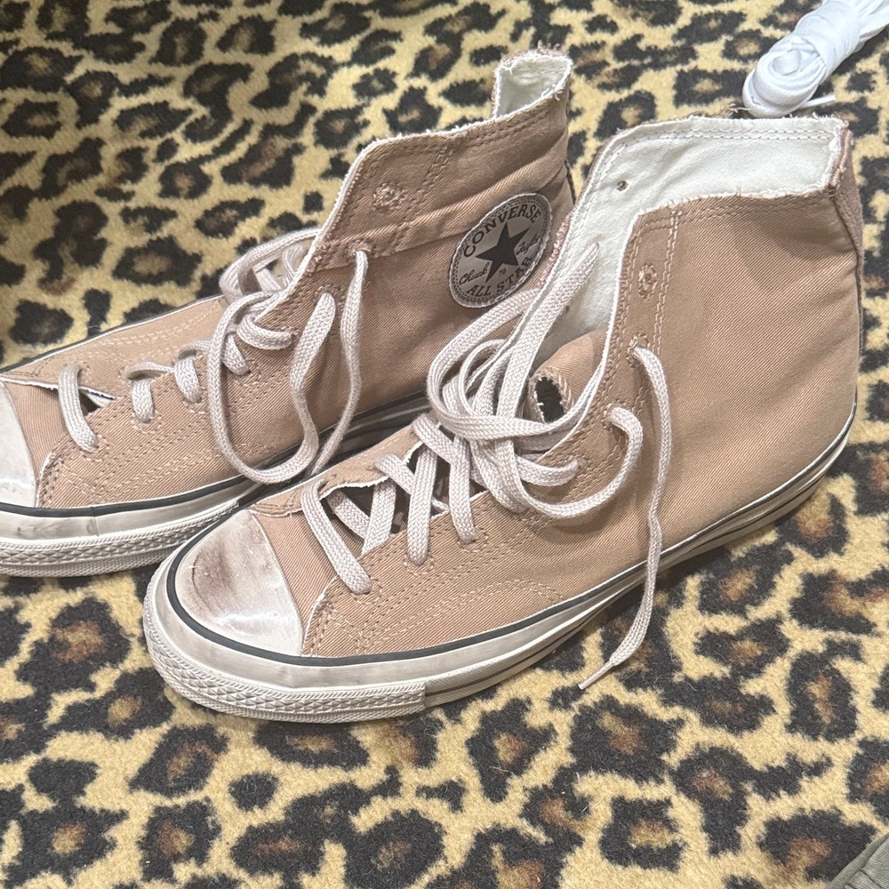 Converse High-Top Sneakers in Light Brown